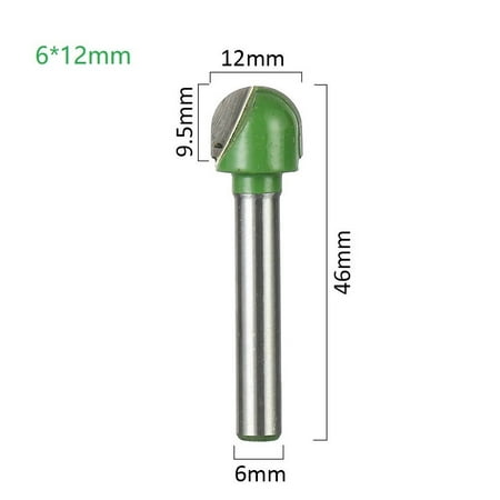 

BCLONG 1pc 6mm Shank Ball Nose End Mill Round Nose Cove CNC Milling Bit Radius Core