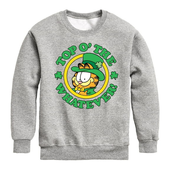 Garfield - Top O The Whatever - Toddler And Youth Crewneck Fleece Sweatshirt