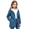 thumbnail image 6 of Mifsaly Girls Windbreaker Jacket Waterproof Drawstring Waist Trench Coats Casual Outerwear Fall Outerwear with Pockets, 6 of 6