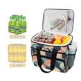 thumbnail image 2 of FORMRS Insulated Cooler Bag 24 Cans Capacity Soft Leakproof Lunch Box with Side Pockets, Pink Cubes, 2 of 7