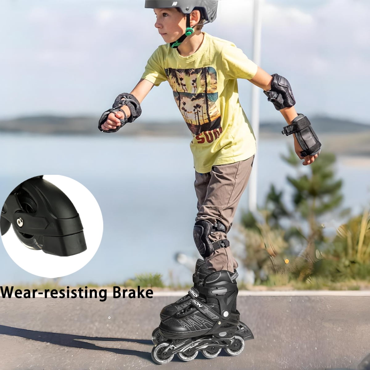 GIATUEE Light up Adjustable Roller Skates for Men Women, Inline Skates for Adult(XLarge)