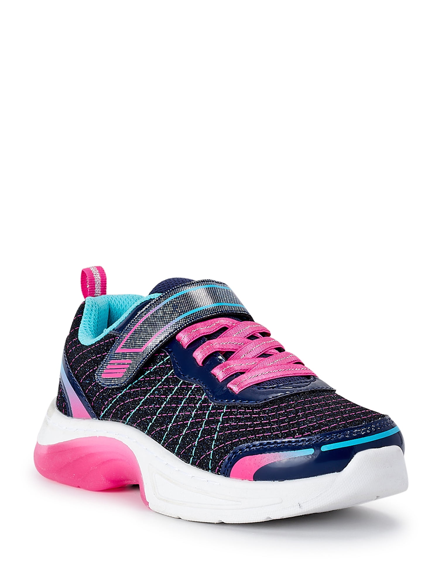 Athletic Works Toddler Girls Low Top Light Up Sneakers, Sizes 7-12