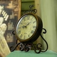 thumbnail image 5 of Reloj despertador de estilo vintage, reloj de mesa retro antiguo, decorativo, sin tictac, clásico retro (sin batería)., 5 of 5