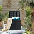 thumbnail image 5 of VividVibes 31 Gallon Resin Deck Box Waterproof Indoor Outdoor Storage Boxes for Patio Furniture Cushions and Garden Tools (Black), 5 of 17