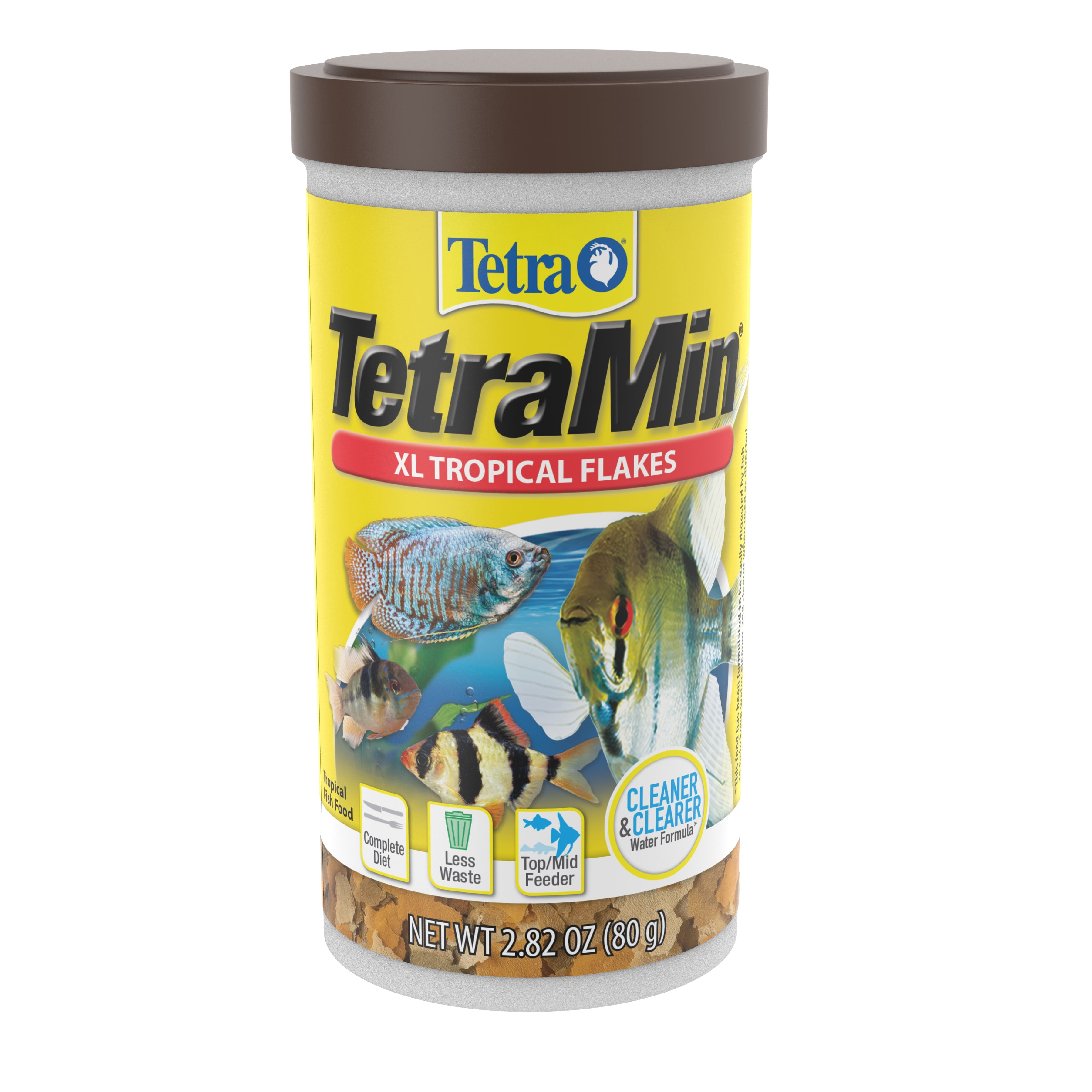 (3 pack) Tetra TetraMin XL Tropical Flakes, Nutritionally Balanced Fish Food, 2.82 oz
