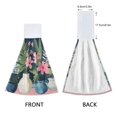 thumbnail image 3 of Yayeee Kitchen Hanging Hand Towels Set of 2 with Loop Bathroom Absorbent Tie Towel, Green Floral, 3 of 7