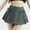 Grey, variant on Dpytoraw Women's Bow Low Waist Solid Color Suit Skirt Floral Print Wrap Mini Skirt Black
