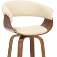 thumbnail image 5 of Home Square 26" Barstool in Cream Faux Leather & Walnut Wood - Set of 3, 5 of 10
