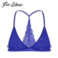 thumbnail image 2 of Mens Sissy Lingerie Bra Exotic Tanks See Through Sheer Lace Y-shape Back Wire-free Unlined Triangle Bralette Bra TopC Gong Bohan LED, 2 of 2