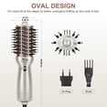 thumbnail image 5 of Dual Voltage Hair Dryer Brush, Aima Beauty 4 in 1 Travel Hair Dryer for Hair Styling, 2.3 Inch Ionic Blow Dryer Brush, Good for Travel and Gift, Champagne Silver, 5 of 8