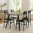 thumbnail image 3 of Asofer Dining Table Set for 4, Dining Room Set, Kitchen Table and upholstered Chairs for Small Space, Gray, 3 of 10