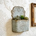 thumbnail image 5 of Galvanized Metal Wall Planter - Rustic Vintage Wall Mounted Planters for Indoor Outdoor Plants Farmhouse Hanging Plant Holder Decor (13.2" L x 9.5" H), 5 of 7