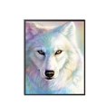 thumbnail image 2 of Kits de pintura de diamantes CHAO 5d con cabeza de lobo blanco y diamantes de imitación para niños, 2 of 5