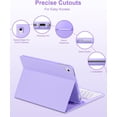 thumbnail image 3 of Magnetic Keyboard Mouse Combo Case with RGB Backlight Keypad & Stylus Slot for iPad 10.2" 7/8/9 Gen, Air 3, Pro 10.5",Purple, 3 of 9