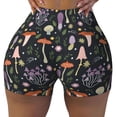 thumbnail image 2 of Fotbe Mushrooms Shorts Sin Costuras – Shorts Deportivos de Cintura Alta para Mujer, Elásticos para Gimnasio, Yoga, Running o Ciclismo-Small, 2 of 8