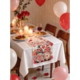 thumbnail image 5 of Valentine’s Day Table Runner 33x183cm, Love Gnome & Heart Print, Happy Valentine’s Day Dining Decor, 5 of 5