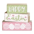 thumbnail image 1 of 3x Letrero de mesa de mesa de Pascua de madera interior para decoración del hogar Decoraciones de mesa de Pascua versátiles para sala de estar de Huevos de Pascua, 1 of 8