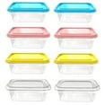 Small Rectangular Containers with Lids Storage for Food Soup Freezer