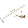 thumbnail image 3 of SPOORYYO Interactive Cat Toy, Cat Teaser Wand with Feathers, Bell & Elastic Rope, Durable Wooden Handle Kitten Toys for Indoor Cats to Stimulate Hunting Instinct, 3 of 6