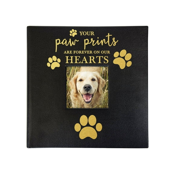 Paw Prints Pet Memorial Album – Personalized 200-Photo Keepsake for Dogs & Cats