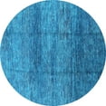 thumbnail image 1 of Ahgly Company Indoor Round Oriental Light Blue Industrial Area Rugs, 5' Round, 1 of 4
