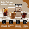 thumbnail image 6 of Mushroom Coffee - Organic Instant Coffee Mix with Reishi, Cordyceps, Lion's Mane, Chaga & Turkey Tail Mushrooms - Mushroom Coffee Powder for Energy, Mental Clarity & Focus, 140g/5oz, 2 PACK, 6 of 8