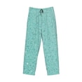 thumbnail image 2 of Haiem Teal Turquoise Glitter Men's Pajama Pants Ultra Lightweight Pjs Bottoms Sleepwear Bottom Pants With Pocket Drawstring-Small, 2 of 7