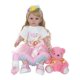 thumbnail image 1 of Muñeca Reborn de 24 pulgadas, linda muñeca de silicona suave , muñeca recién nacida con ropa, zapatos, biberón, de peluche y ch Zulema 24in Reborn Babies Doll Toy, 1 of 8