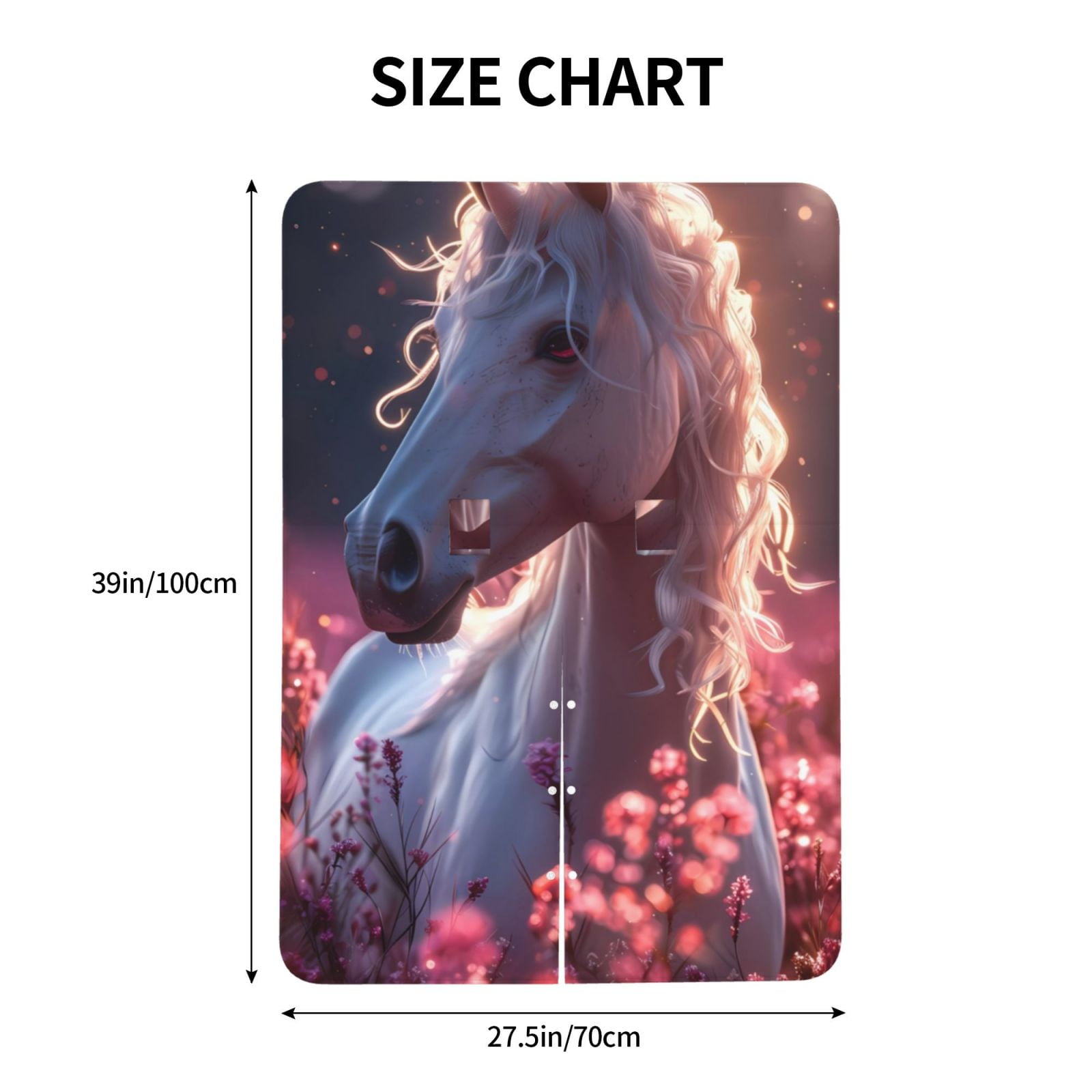 Naloa Flower White Horse Baby Car Seat Cover, Breathable Baby Carrier Cover, Multiuse Baby Carrier Cover & Nursing Breastfeeding Cover