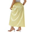 thumbnail image 3 of Generic Women's Solid Elastic Waist Midi Underskirt, S-XXL, 3 of 7