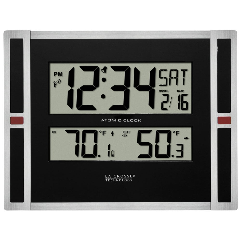 La Crosse Technology 513149INT Atomic Digital Clock with Outdoor