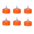 thumbnail image 2 of Xuniizn Halloween Flameless Candles, 6Pcs Pumpkin Tea Lights Candles Battery Operated LED Candles Halloween Candles for Halloween Fireplace, Table, Party Decor Supplies, Halloween Decorations, 2 of 9