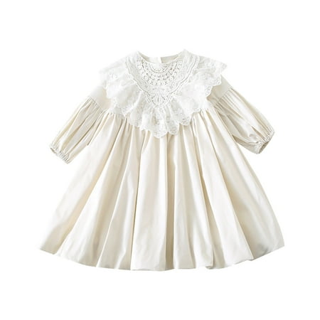 

Follure Spring Sweet For Girl Lace Long Sleeve Soft Cotton Casual Round Neck Loose A Line Dress For 1To 6 Years Toot Toot Dress Girls Size 6 Dresses