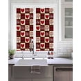 thumbnail image 2 of Red Plaid Valentine's Day Window Privacy Film Stained Glass Window Film Decorative Windows Cover Static Windows Cling for Glass Door Checkered Farmhouse Valentines Stickers for Bathroom 19.6"x39.3", 2 of 7