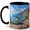 Black, variant on Sunny Coastal Road Trip 11oz Ceramic Mug, Blue Sea Travel Van Coffee Cup