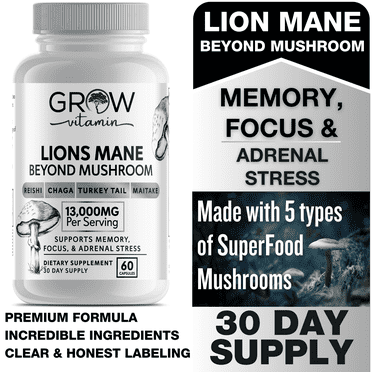 Grow Vitamin Beyond Mushroom  60 Capsules