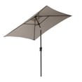 thumbnail image 4 of CorLiving 6.5ft x 6.5ft Square Tilting Outdoor Market Umbrella with Steel Frame and Durable Canopy, Grey, 4 of 8