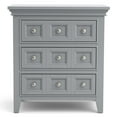 thumbnail image 2 of Furniture of America Senoma Solid Wood Nightstand with USB Port, Gray, 2 of 6