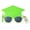 Green, variant on Chanana 6PCS Multicolor Graduation Cap Sunglasses, Funny Novelty Graduation Party Shades, Fun Eyeglasses for Graduation Photo Booth Props and Celebration