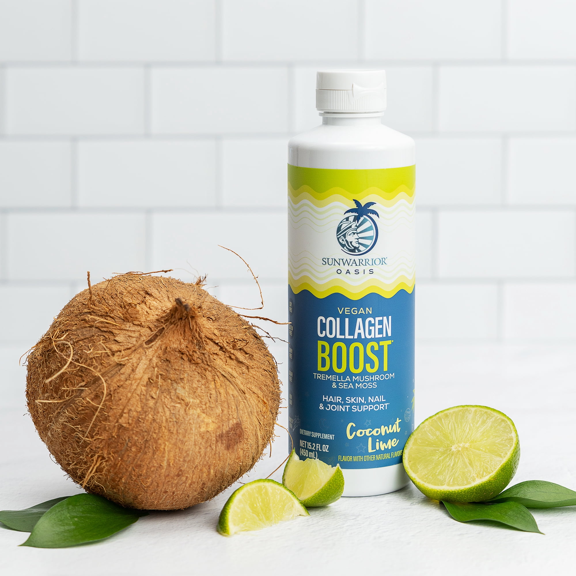 US Vegan Collagen Boost Coconut Lime 450ml Bottle (30 srv)