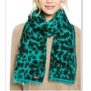 Dkny Fuzzy Animal Print Knit Scarf