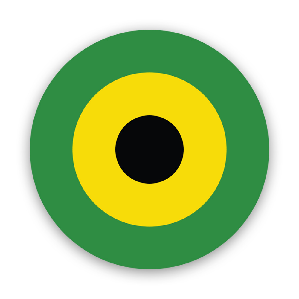 Jamaican Air Defence Force Air Wing Roundel Sticker Decal - Self ...