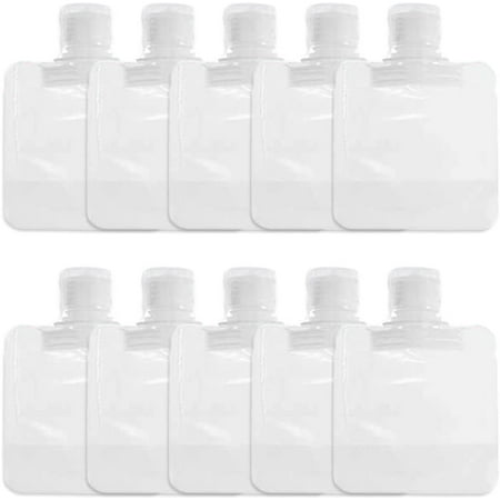 20 Pack Squeeze Flat Bottle Pouches 30ML Travel Pouches for Toiletries Refillable Travel Size Containers Portable Travel Accessories for Shampoo Lotion Liquids
