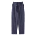 thumbnail image 3 of Blmnix Low Rise Trousers for Men Comfy Pants Travel Pants Palazzo Baggy Sweatpants Long Blue Straight-Leg Mens Summer Pants,XL, 3 of 4
