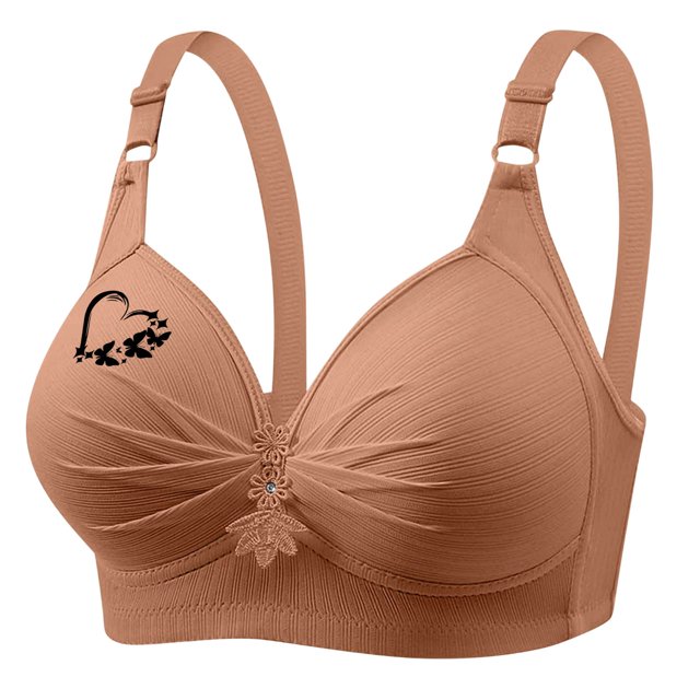 Women's Printed Plus Size Daily Bra Underwear Without Underwire