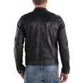 thumbnail image 3 of Noora Men's Genuine Sheepskin Leather Jacket | Autumn and Winter Fashion Warm Motorcycle Leather Jacket | Gift for him, 3 of 9