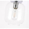 thumbnail image 4 of Indoor Modern Home Decor Bright Collier 1 Light Chrome And Clear Glass Flush Mount, 4 of 13