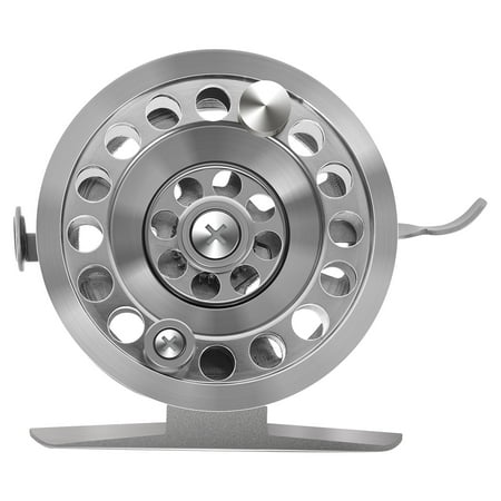 Aluminum Alloy Fishing Vessel Wheel Fly Fishing Reels Fishing Raft Wheel Fishing Gear Accessories - Right Hand (Silver)