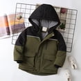 thumbnail image 3 of Gibobby Chamarra de manga larga para bebéNiños Niñas Manga Larga Invierno Cálido Outwear Patchwork Color Chaqueta Abrigo Al Libre(AG, 2-3 Años), 3 of 4
