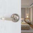thumbnail image 3 of ODDPC Door Knobs with Lock and Key,Lock for door,Adjustable latch-Satin Nickel, 3 of 5